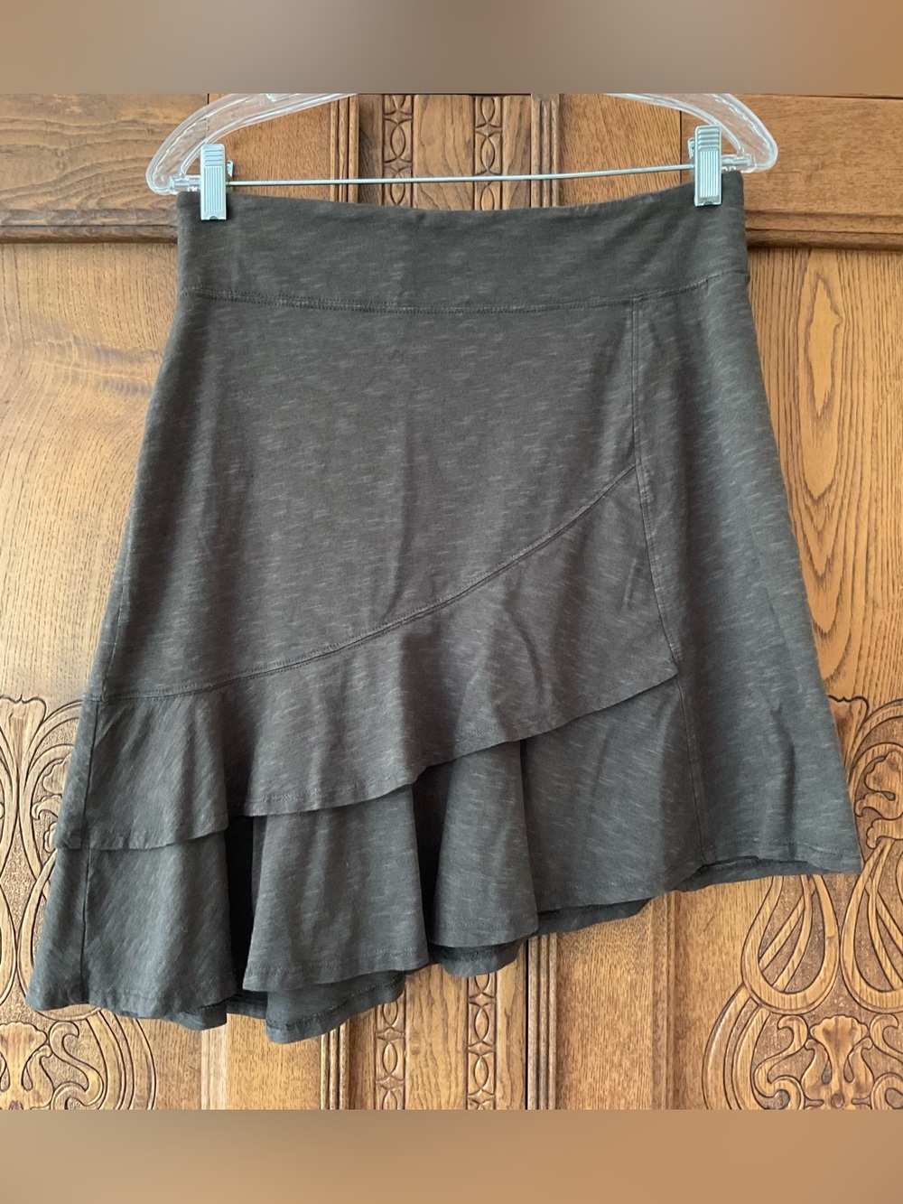 Horny Toad ‘Samba’ Scallop Asymmetrical Hem Double Layer Pull-On Skirt Size S